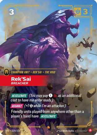 Rek'Sai - Breacher (029/221) [Spiritforged] Foil Riftbound Singles Riot Games