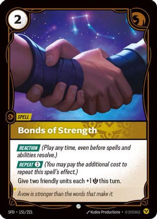 Bonds of Strength (151/221) [Spiritforged] Riftbound Singles Riot Games
