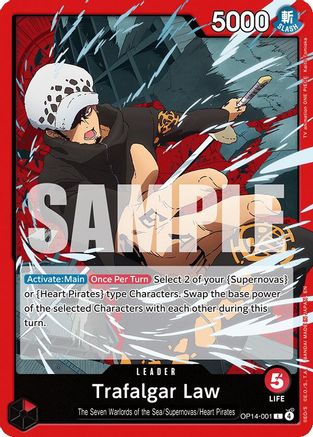 Trafalgar Law - OP14-001 (OP14-001) [The Azure Sea's Seven] One Piece Single Bandai