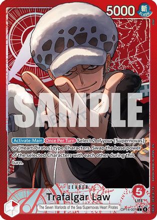 Trafalgar Law - OP14-001 (Alternate Art) (OP14-001) [The Azure Sea's Seven] Foil One Piece Single Bandai