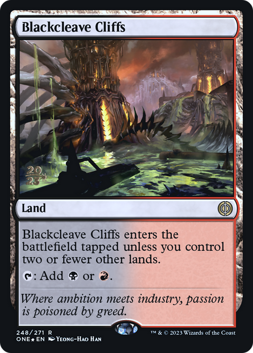 Blackcleave Cliffs (PRE-248) [Phyrexia: All Will Be One Promos] Foil MTG Single Wizards of the Coast