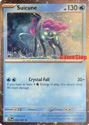 Suicune (Cosmos Holo) (Gamestop Exclusive) (26) Holofoil [Misc: Cards & Products] Pokemon Single Pokémon