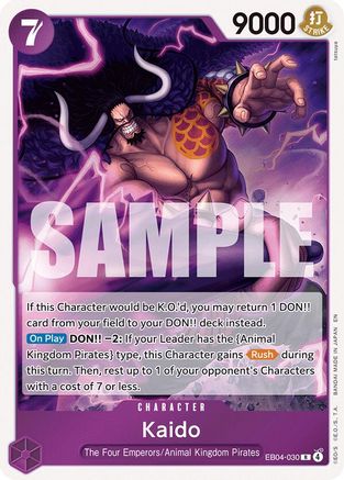 Kaido (EB04-030) [The Azure Sea's Seven] Foil One Piece Single Bandai