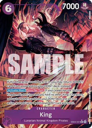 King (Alternate Art) (EB04-031) [The Azure Sea's Seven] Foil One Piece Single Bandai