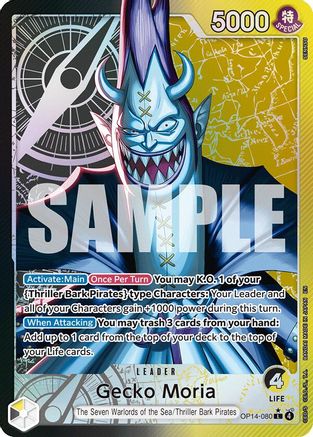 Gecko Moria - OP14-080 (Alternate Art) (OP14-080) [The Azure Sea's Seven] Foil One Piece Single Bandai