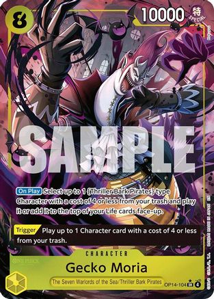 Gecko Moria - OP14-104 (Alternate Art) (OP14-104) [The Azure Sea's Seven] Foil One Piece Single Bandai