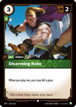 Disarming Rake (032/221) [Spiritforged] Foil Riftbound Singles Riot Games