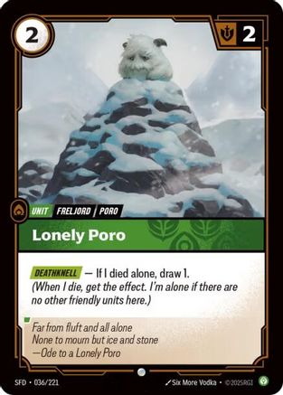 Lonely Poro (036/221) [Spiritforged] Foil Riftbound Singles Riot Games