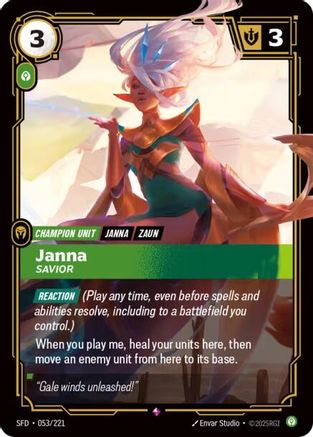 Janna - Savior (053/221) [Spiritforged] Foil Riftbound Singles Riot Games