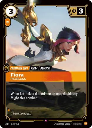 Fiora - Peerless (110/221) [Spiritforged] Foil Riftbound Singles Riot Games