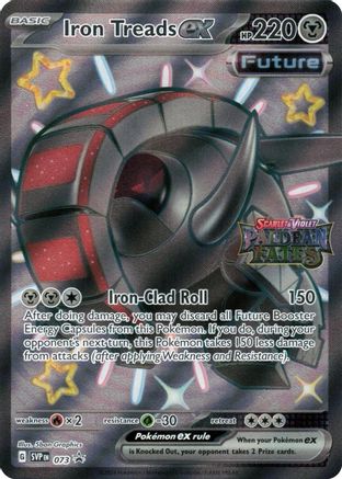Iron Treads ex - 073 (Paldean Fates Stamped) (73) Holofoil [Misc: Cards & Products] Pokemon Single Pokémon