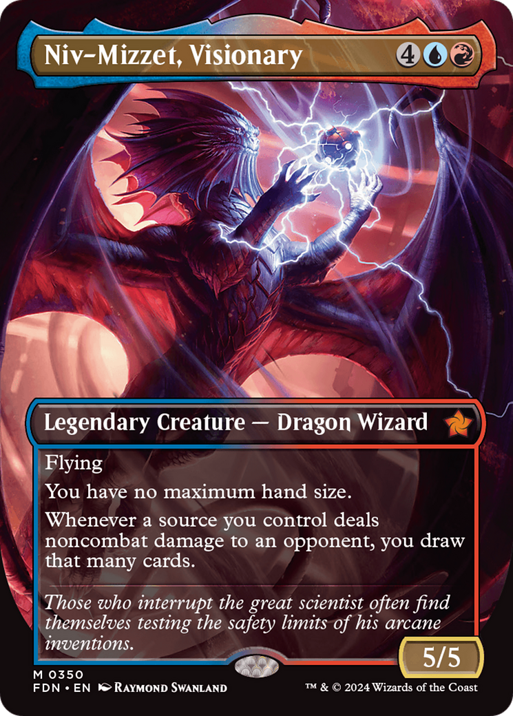 Niv-Mizzet, Visionary (FDN-350) [Foundations] (Borderless) MTG Single Wizards of the Coast