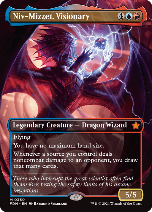 Niv-Mizzet, Visionary (FDN-350) [Foundations] (Borderless) MTG Single Wizards of the Coast