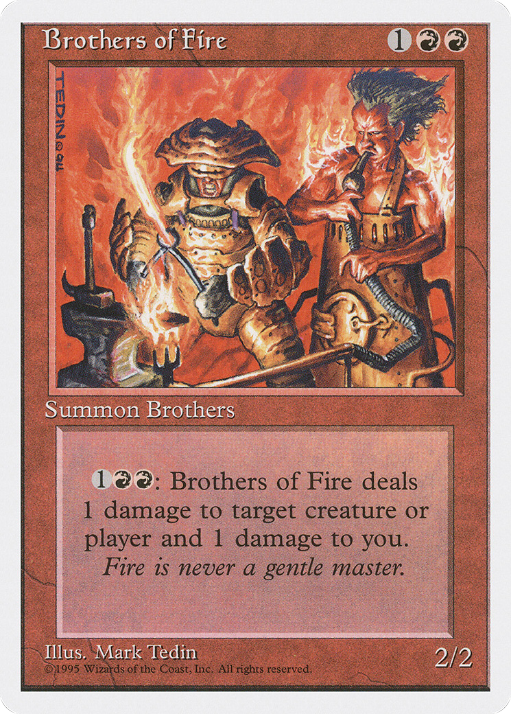 Brothers of Fire (4ED-179) [Fourth Edition] MTG Single Wizards of the Coast
