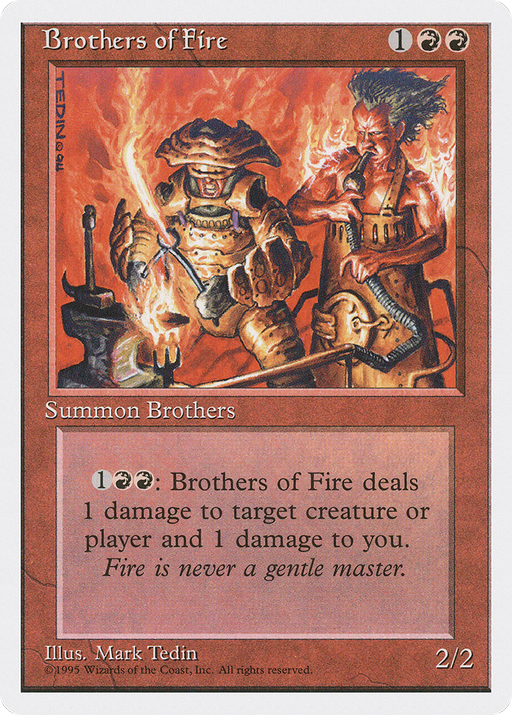 Brothers of Fire (4ED-179) [Fourth Edition] MTG Single Wizards of the Coast
