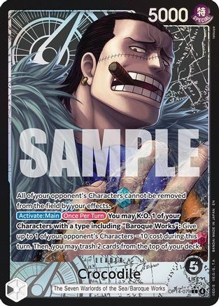 Crocodile - OP14-079 (Alternate Art) (OP14-079) [The Azure Sea's Seven] Foil One Piece Single Bandai