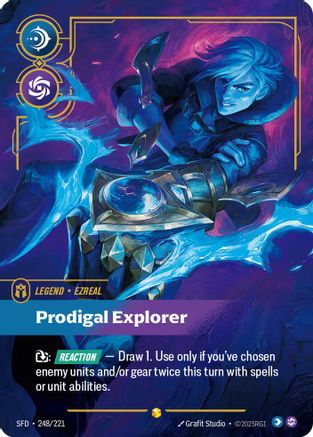 Ezreal - Prodigal Explorer (Overnumbered) (248/221) [Spiritforged] Foil Riftbound Singles Riot Games