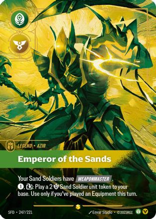 Azir - Emperor of the Sands (Overnumbered) (247/221) [Spiritforged] Foil Riftbound Singles Riot Games