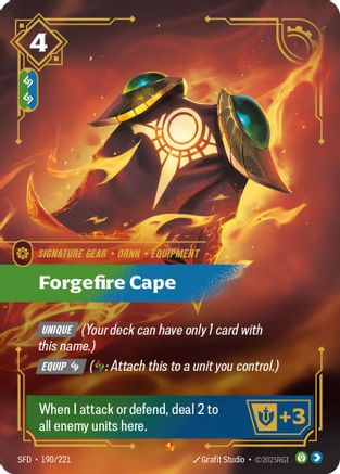 Forgefire Cape (190/221) [Spiritforged] Foil Riftbound Singles Riot Games