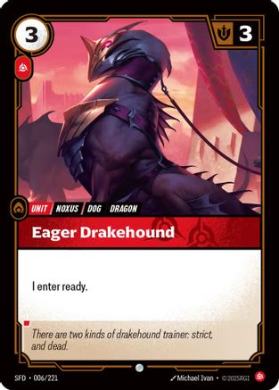 Eager Drakehound (006/221) [Spiritforged] Foil Riftbound Singles Riot Games
