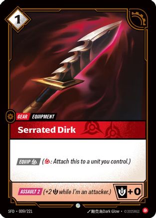 Serrated Dirk (009/221) [Spiritforged] Riftbound Singles Riot Games