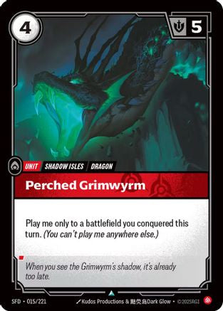 Perched Grimwyrm (015/221) [Spiritforged] Foil Riftbound Singles Riot Games