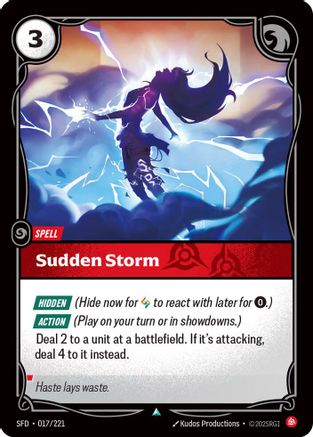 Sudden Storm (017/221) [Spiritforged] Foil Riftbound Singles Riot Games