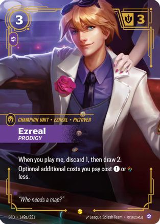 Ezreal - Prodigy (Alternate Art) (149a/221) [Spiritforged] Foil Riftbound Singles Riot Games
