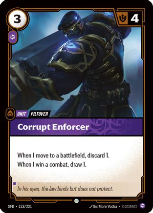 Corrupt Enforcer (123/221) [Spiritforged] Riftbound Singles Riot Games