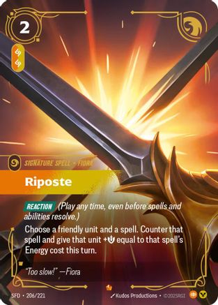 Riposte (206/221) [Spiritforged] Foil Riftbound Singles Riot Games