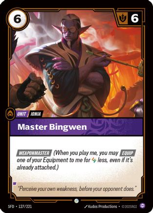 Master Bingwen (127/221) [Spiritforged] Riftbound Singles Riot Games