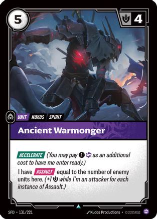 Ancient Warmonger (131/221) [Spiritforged] Foil Riftbound Singles Riot Games