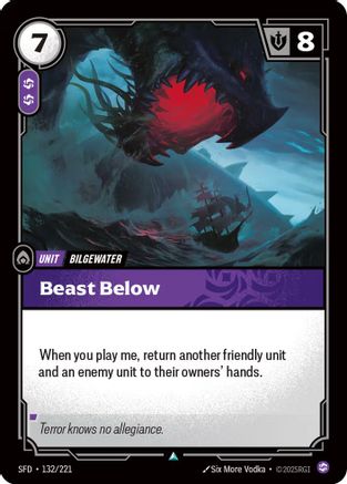 Beast Below (132/221) [Spiritforged] Riftbound Singles Riot Games