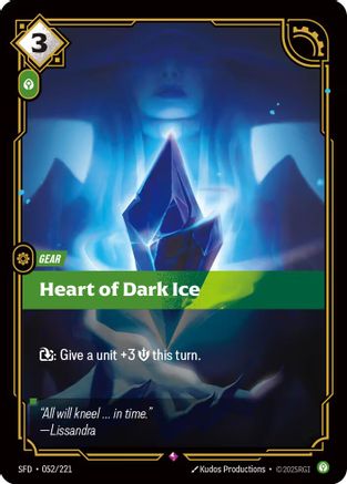 Heart of Dark Ice (052/221) [Spiritforged] Foil Riftbound Singles Riot Games