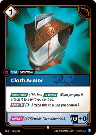 Cloth Armor (064/221) [Spiritforged] Riftbound Singles Riot Games