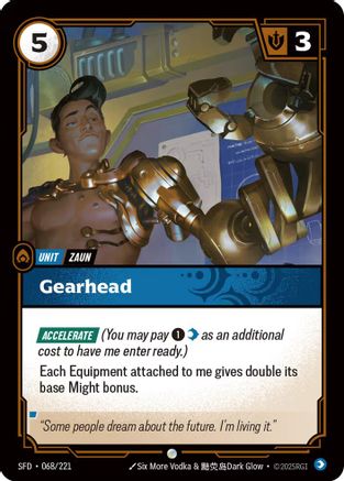 Gearhead (068/221) [Spiritforged] Riftbound Singles Riot Games