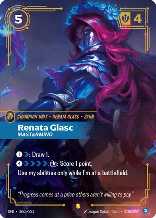 Renata Glasc - Mastermind (Alternate Art) (088a/221) [Spiritforged] Foil Riftbound Singles Riot Games