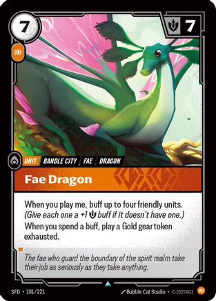 Fae Dragon (101/221) [Spiritforged] Foil Riftbound Singles Riot Games