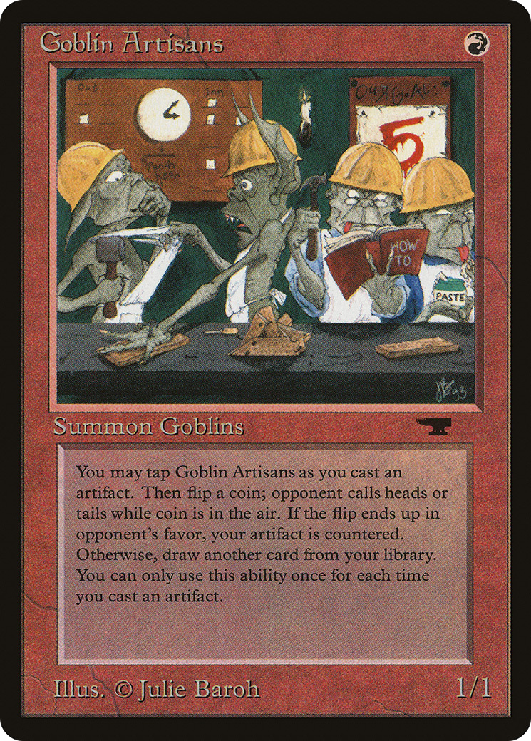 Goblin Artisans (ATQ-) [Oldschool] Antiquities MTG Single Wizards of the Coast