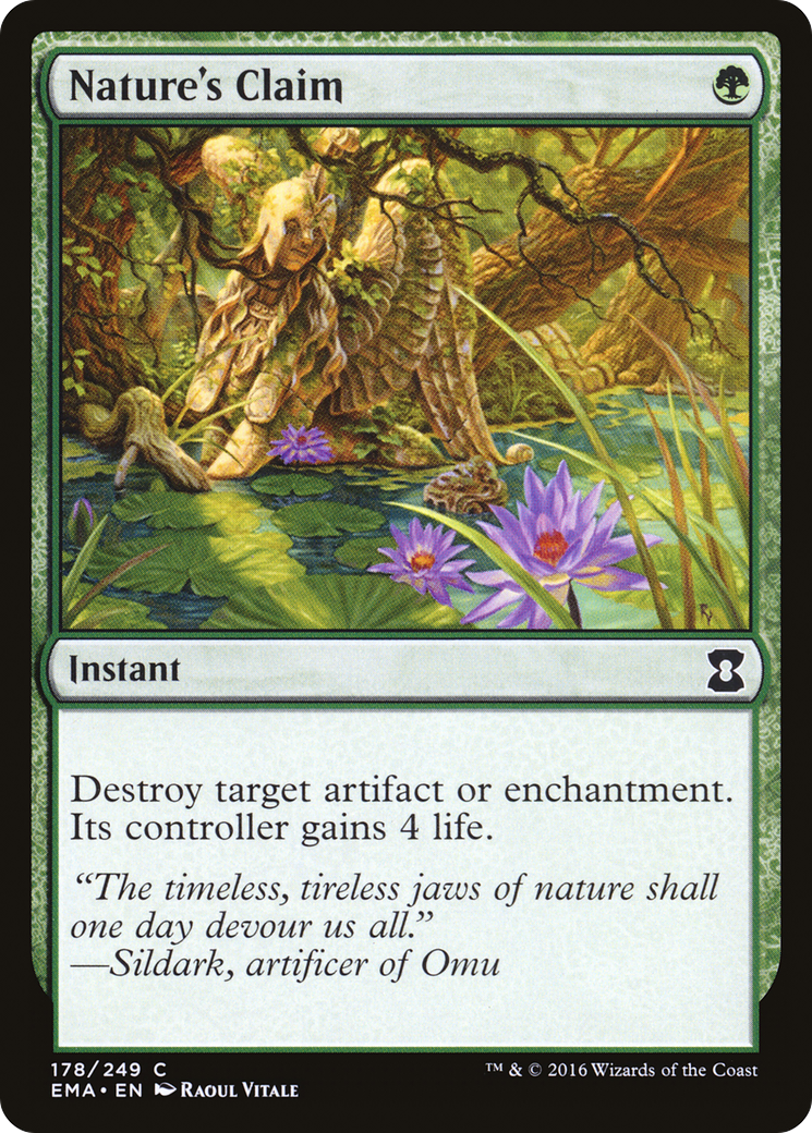 Nature's Claim (EMA-178) [Eternal Masters] Foil MTG Single Wizards of the Coast