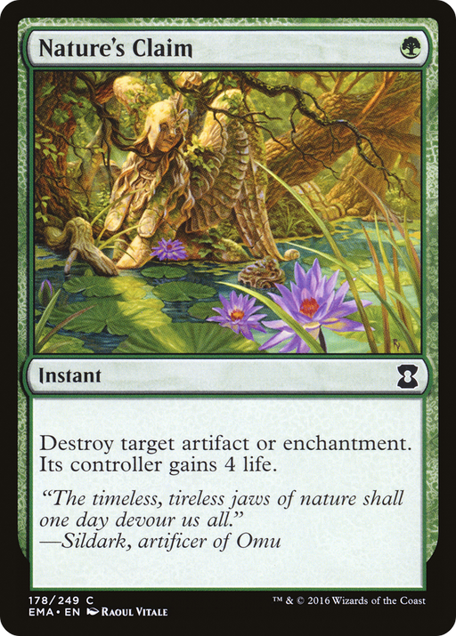 Nature's Claim (EMA-178) [Eternal Masters] MTG Single Wizards of the Coast