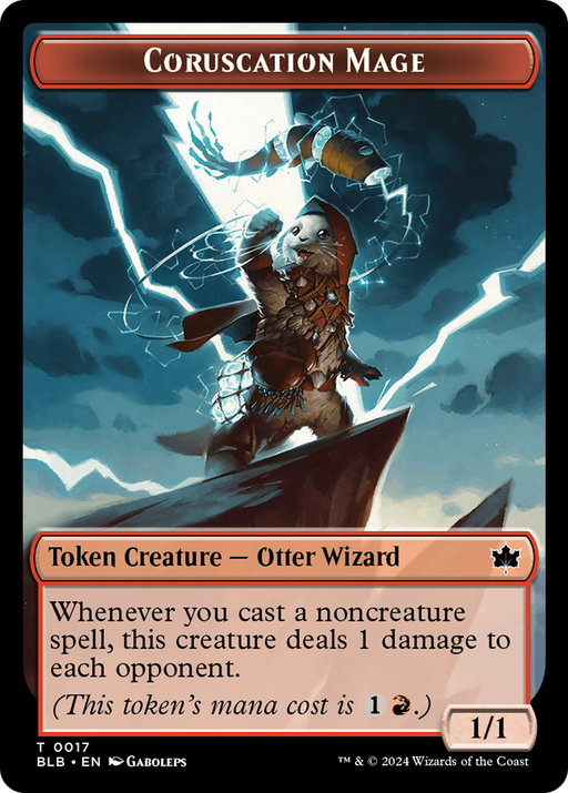 Coruscation Mage Token (BLB-017) [Tokens] Bloomburrow Tokens MTG Single Wizards of the Coast