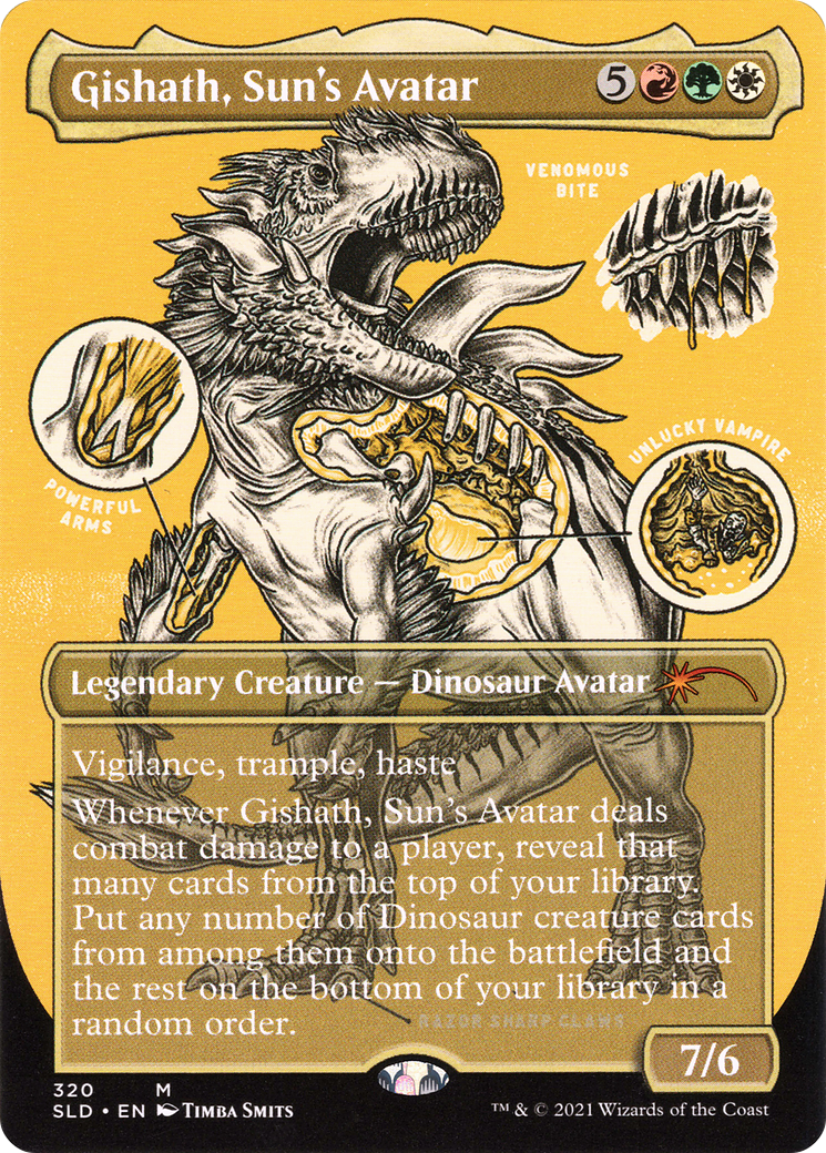 Gishath, Sun's Avatar (SLD-320) [Secret Lair] Drop (Borderless) MTG Single Wizards of the Coast