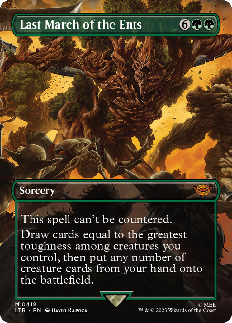 Last March of the Ents (LTR-418) [The Lord of the Rings: Tales of Middle-earth] (Borderless) Foil MTG Single Wizards of the Coast