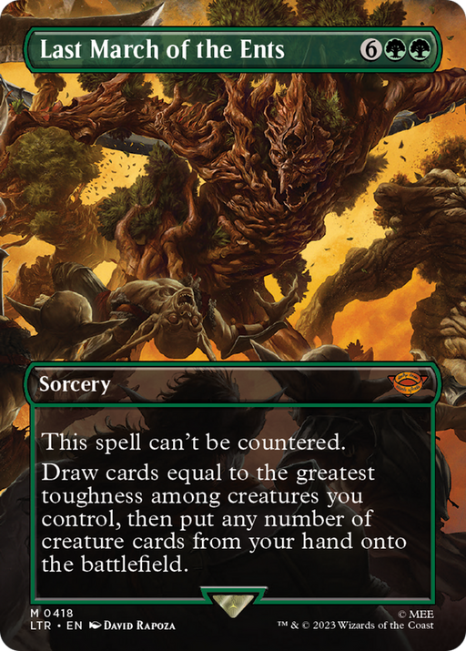 Last March of the Ents (LTR-418) [The Lord of the Rings: Tales of Middle-earth] (Borderless) MTG Single Wizards of the Coast