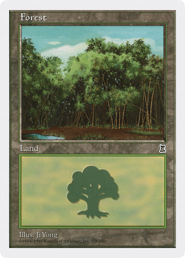 Forest (PTK-178) [Oldschool] Portal Three Kingdoms MTG Single Wizards of the Coast