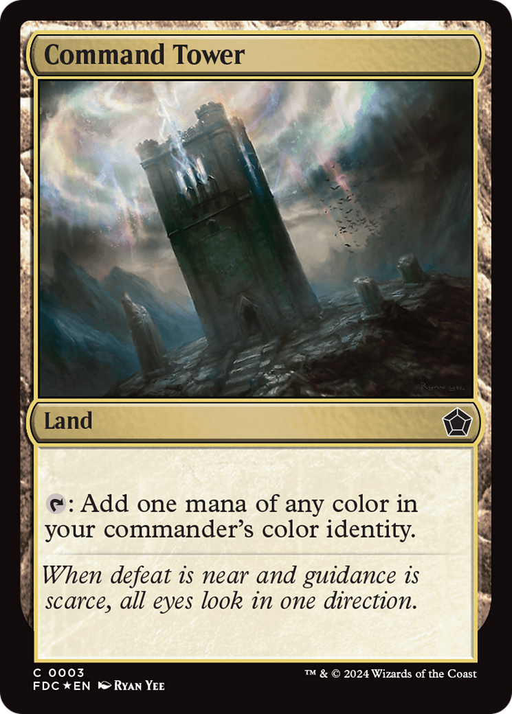 Command Tower (FDC-003) [Foundations Commander] Foil MTG Single Wizards of the Coast