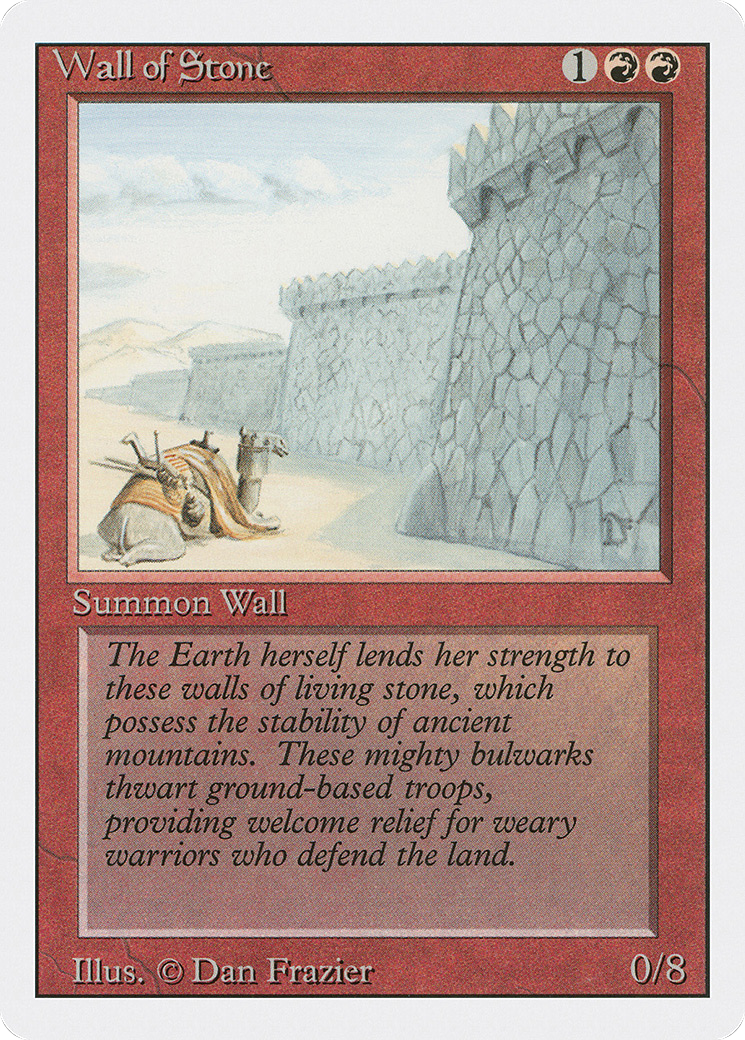 Wall of Stone (3ED-184) [Revised Edition] MTG Single Wizards of the Coast
