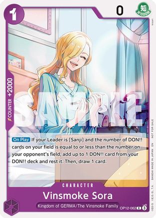 Vinsmoke Sora (Tournament Pack 2026 Vol. 1) (OP12-062) [One Piece Promotion Cards] One Piece Single Bandai