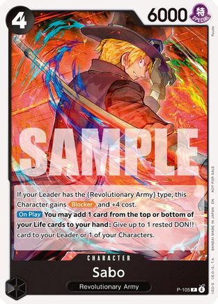 Sabo (Store Tournament 2025 Vol. 4) (P-105) [One Piece Promotion Cards] One Piece Single Bandai